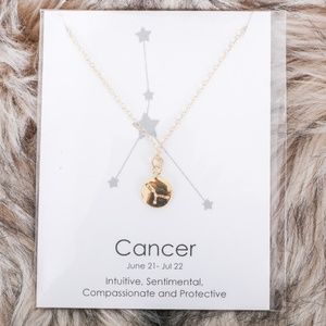 NWT Farrah B Constellation Zodiac Necklace Cancer